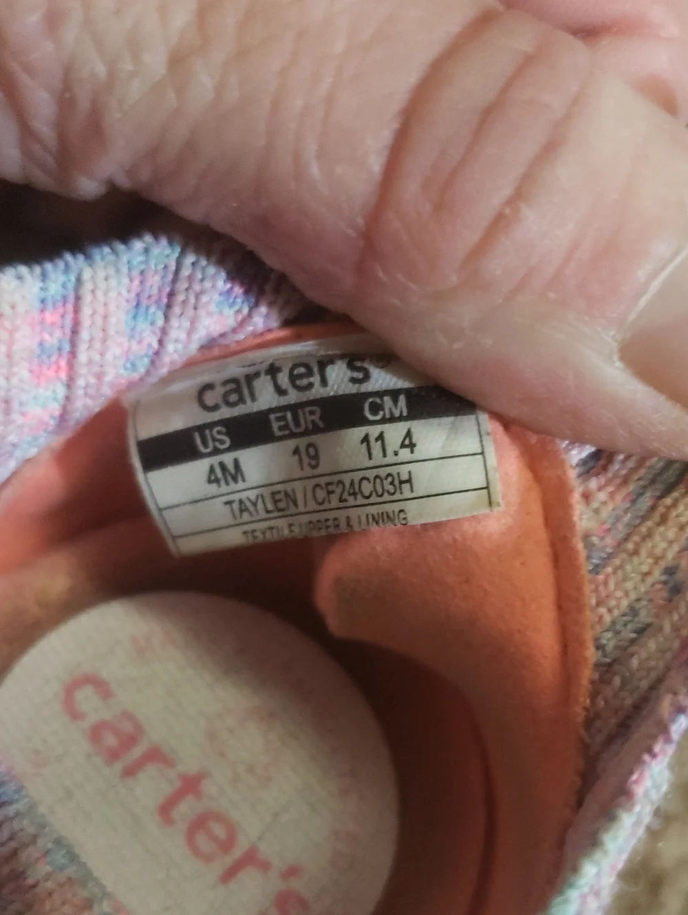 Carter's Little Girls Knit Slip-On Sneakers - Light Pink